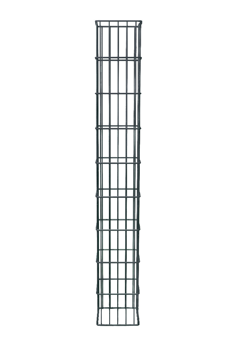 Gabionensäule-Einbetonieren-1000 mm-RAL 7016-2 Anschlussleisten